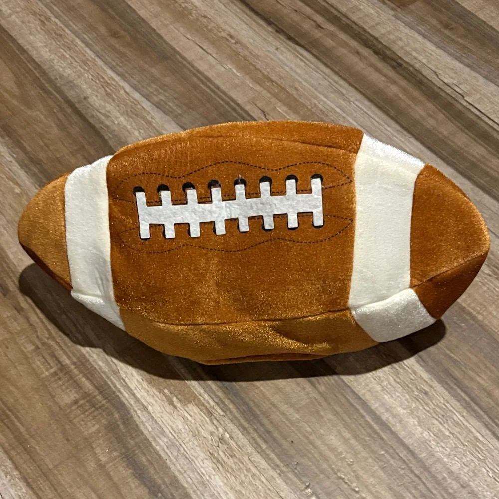 Football Fanatic Party Hat - Brown and White